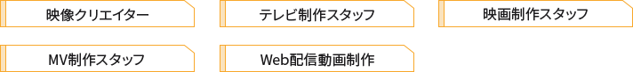 映像制作家、テレビ制作、映画制作、舞台制作、コンサート制作スタッフ